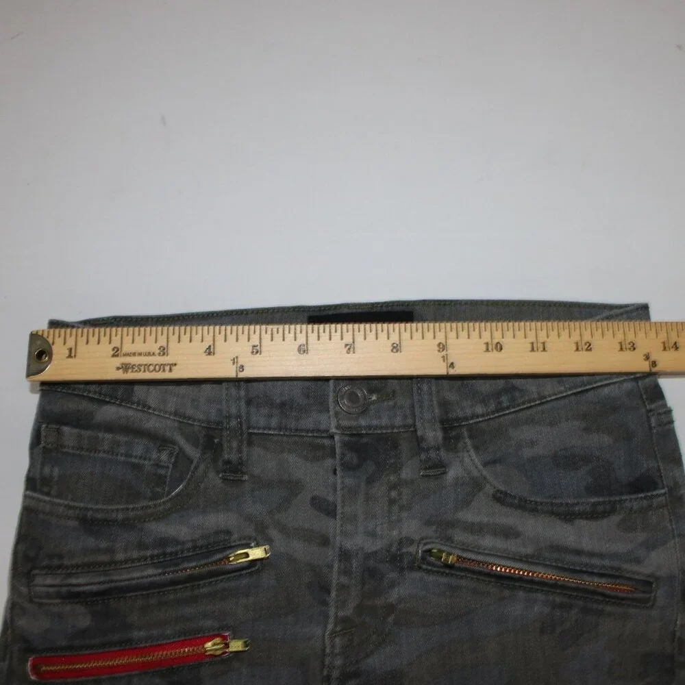 Etienne Marcel Jeans Sz 26 x 28 Charcoal MultiColor Camo Skinny Cotton Poly Jean - Picture 14 of 16